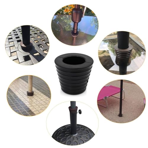DGQ Patio Umbrella Cone Umbrella Wedge Plug for Patio Table Hole Opening 2-2.5 Inch (Black)