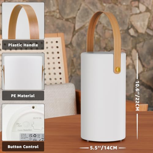 2-Pack Solar Table Lamp Outdoor Water-Resistant LED Portable Solar Lantern Warm RGB Rechargeable Cordless Lights for Patio Deck Camping - color: Bronze
