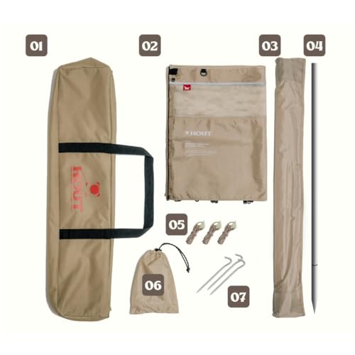 Portable Outdoor Dog Fence, Lightweight Fabric Pen, RV Camping (Khaki Brown) - color: Khaki Brown