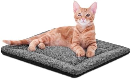 K&H Pet Products Self-Warming Cat Bed Pad,Self Heating Pad for Outdoor Cat Houses,Warming Mat for Indoor Pet Beds&Furniture,Reversible Blanket,Machine Washable-Small 21 X 17in Gray/Black,(Pack of 6) - color: Gray/Black, size: 21 X 17 Inches (Pack of 6)