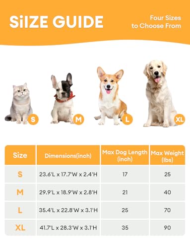 FUNNY FUZZY 30x20 Washable Dog Bed Crate Mat, 2 in1 Pet Pillow Sleeping Bed, Fluffy Deluxe Kennel Mattress for Medium Dog and Cat,Charcoal Grey,M,Beige - color: Beige, size: 30"×19" Medium