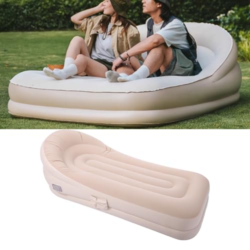TOPINCN Inflatable Lounger Chair, 200x90x60cm Automatic Inflation Portable Couch Air Sofa with Built in Pump, for Home Camping Outdoor Relaxation