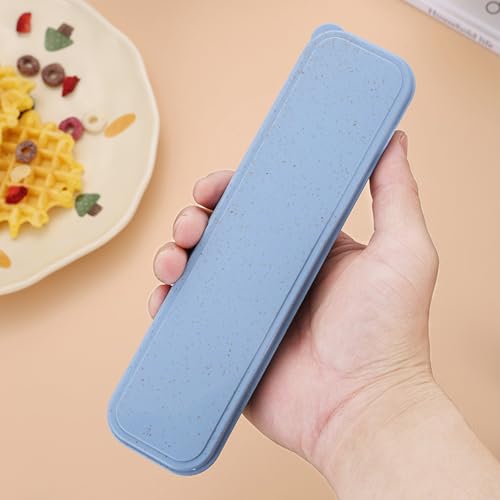 Reusable 3-in-1 Camping Utensil Set with Storage Case - Portable Travel Cutlery for Outdoor, Picnic, and Everyday Use - color: Deep Blue