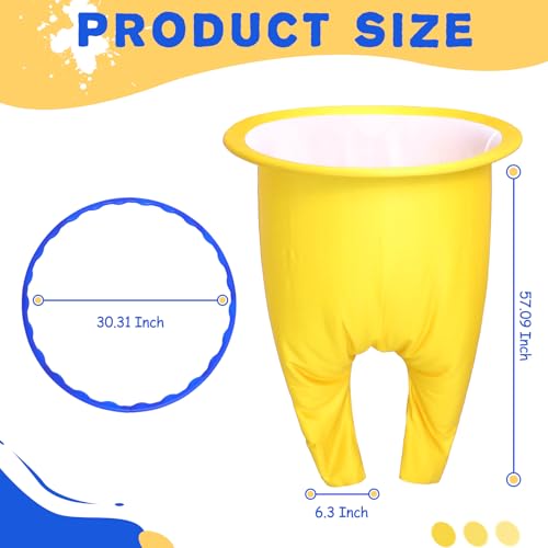 Granny Pants Yard Game Set for Adults, Oversized Granny Pants with 5 Bouncy Balls and 1 Pump, Giant Stretchy Pants, Fun Tossing Games Props for Outdoor Parties, Group Gatherings and Family(Yellow) - color: Yellow, size: Large