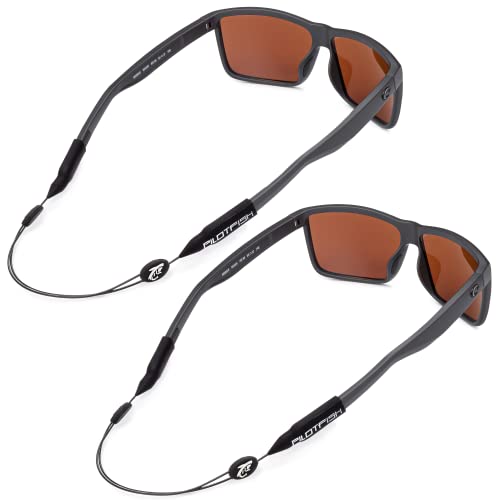 Pilotfish No Tail Adjustable Eyewear Retainer Cable Strap: Sunglasses, Eyeglasses, Glasses (14 Inch, Original 2-Pack) - color: Original 2-pack, size: 14 Inch