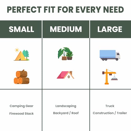 Tarps Now 6x8 ft Heavy Duty Camo Tarpaulin – 8 MIL Waterproof Camouflage Plastic Tarps with Aluminum Grommets, Reinforced Edges & Tear Resistant Cover for Camping, Roofing, Construction, Outdoor Use - size: 6' x 8'