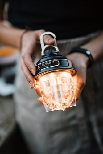 Barebones Beacon Hanging Light – Antique Bronze, Rechargeable LED Camping Lantern with Adjustable Brightness – Weatherproof Vintage-Style Hanging Lantern for Outdoor Adventures and Year-Round Use - color: Bronze