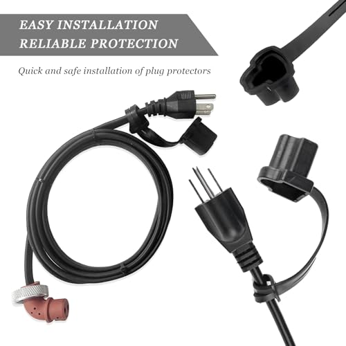 2PCS 3 Prong Plug Protector, Waterproof Electrical Plug Protector for Engine Block Heater Cords, Weatherproof Extension Cord End Cover Safety Caps for 120-Volt Plugs - color: 2pcs