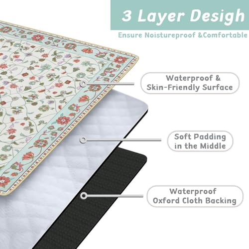 Picnic Blankets Waterproof Large, 80"x 60" Outdoor Beach Blanket Sandproof Foldable Lightweight Portable 3-Layer Camping Mat for Parks,Hiking,Travel,Music Festival,Concerts(Boho Mandala Lace) - color: Boho Floral Lace, size: 5' x 6'8" (Rectangular)