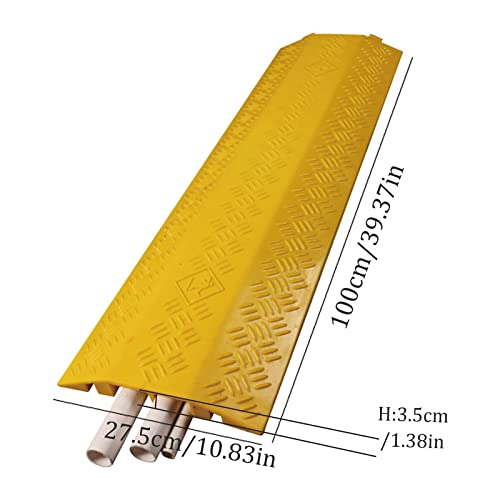 Cable Ramp Protective Cover,Cable Cover,Indoor Cable Protector Floor Cord Cover Cord Protector Single Channel Hose and Cord Protection for Outdoor and Indoor Use,100x27.5x3.5 cm - size: 100x27.5x3.5 Cm