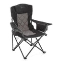 ARROWHEAD OUTDOOR Portable Deluxe Folding Camp Quad Chair w/Headrest, Glass & Cup Holders, Armest 6-can Cooler, Heavy Duty Carry Bag, 550 lbs Weight Capacity