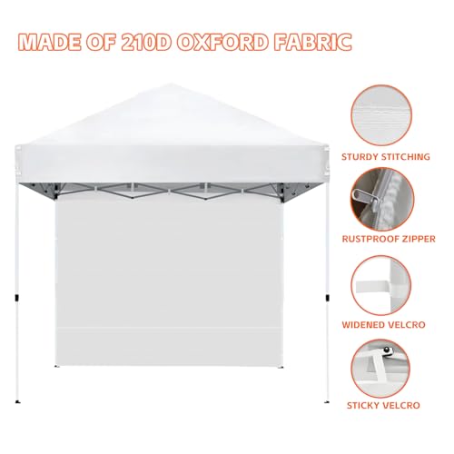 Canopy Tent Sidewalls for 10x10, 10x20' Canopy Frame, 3Pack SunWalls Only,White, (Canopy Tent NOT Included)