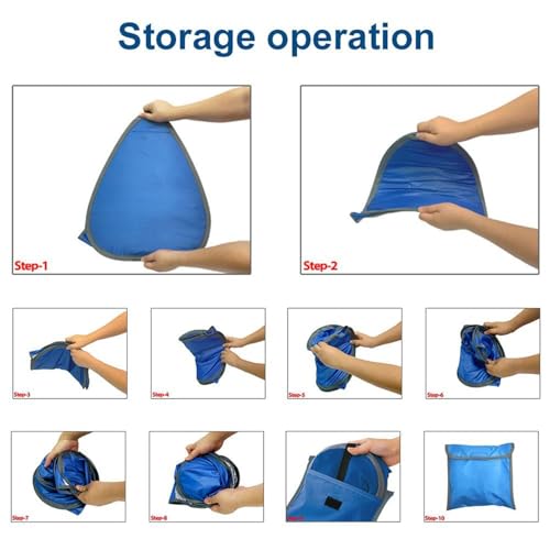 Head Sun Shelter Tent, PopUp Beach Shade Sun Protection Face, Pet Beach Tent, Instant Protection Canopy, Windproof Waterproof Small Breathable Portable for Camping - color: Gem Blue