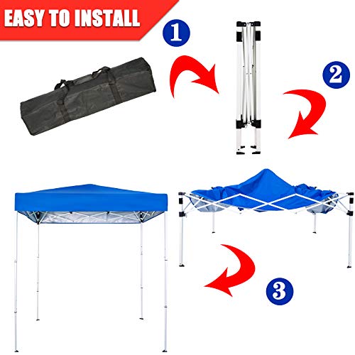 Sunnyglade 6x4 Ft Pop-Up Canopy Tent Outdoor Portable Instant Shelter Folding Canopy with Carry Bag(Royal Blue) - color: Blue