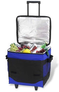 Picnic at Ascot Original 60 Can Collapsible Insulated Rolling Cooler- Designed & Quality Approved in the USA - color: Royal Blue