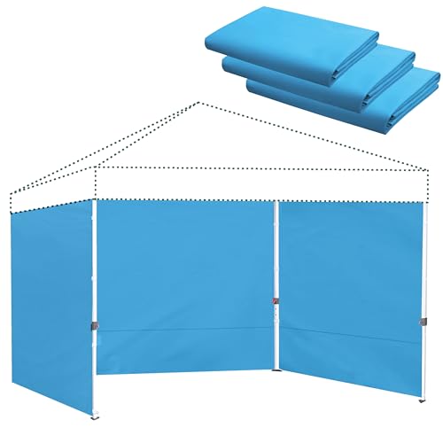 Canopy Sidewalls for 12x12 Pop Up Canopy 99% UV Protection, Waterproof, 3 Pcs Sidewalls Only,(Sky Blue) - color: Sky Blue, size: 12X12