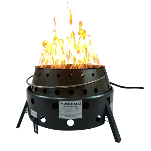 Volcano Fire Pit Burner Ring Kit for Volcano 2 & 3 Grills – 12” Double Steel Burner, 36 Flame Ports, Propane Regulator, 52” Hose & J-Tube | Portable Propane Fire Pit for Camping, Patio & Backyard - style: Fire Pit Burner Ring Kit