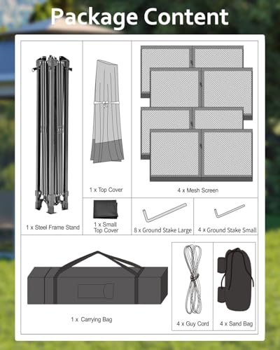 13X13 Pop Up Gazebo,Outdoor Canopy Tent with Mosquito Netting, Double Vented Roof Sun Shelter with Adjustable Heights,Outdoor Gazebo for Backyard & Patio Furniture.(Dark Army Green + Heather Gray). - color: Dark Army Green + Heather Gray