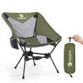 MellowCamp Camping Chair, Ultralight Folding Backpacking Hiking Chair, Compact Portable for Hiking, Camping, Backpacking, Beach, Roadtrip (Olive Green) - color: Olive Green