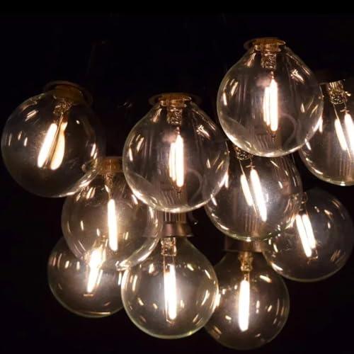 Lampat String Lights, LED 50 Lights Bulb 50Ft G40 Globe String Lights with Bulbs-UL Listd for Indoor/Outdoor Commercial Decor - size: 50 FT 50 Light Bulbs
