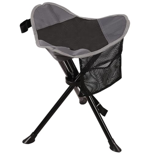 REDCAMP Folding Camping Chair for Spectator Portable, Lightweight 3 Legged Tripod Camping Stools for Adults Fishing Backpacking Hunting, 17 Inch Tall, Black - color: Black, style: Basic