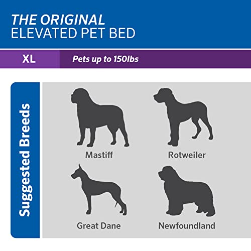 Coolaroo Original Elevated Dog Bed - Breathable Off-The-Ground Pet Bed with Cooling Fabric, Joint Relief & Moisture-Resistant Fabric, 100% Recyclable, Easy Clean, Desert Sand, Large - color: Desert Sand, style: Large Dog Bed