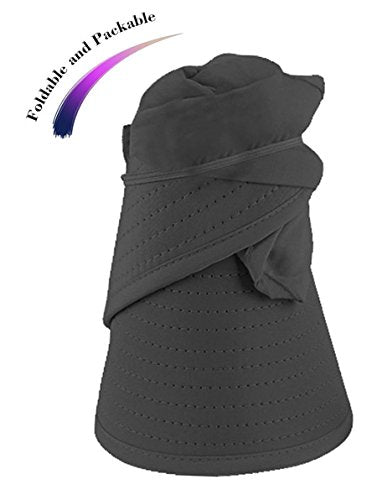 Sun Hats for Women Wide Brim Sun Hat UV Protection Caps Floppy Beach Packable Visor - color: Navy