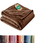 Ultra Soft Fleece Blanket Queen Size - Flannel Fleece Luxury Queen Blanket - Lightweight for Couch Bed Chair - Thick, Warm and Breathable - All Season Cozy Fuzzy, Anti-Static Microplush Bedding, Brown - color: 10 - Brown, size: Queen (90" x 90")