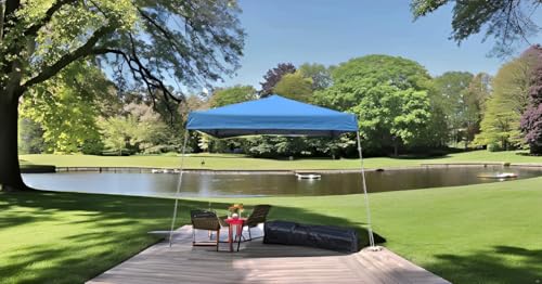 Impact Canopy 040000003 Slant Leg Canopy, 10' x 10', Blue-No Sidewall - color: Blue, style: No Sidewall