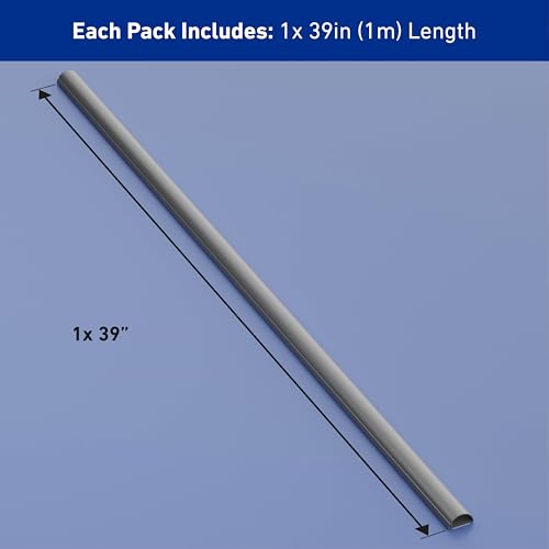 D-Line Cord Cover, Decorative Wall Cord Hider, Paintable Cable Concealer, Cable Raceway, Wire Cover, Wall Mounted TV Wire Hider, Electrical Cable Management - 1.18in W x 0.59in H x 39in Length - Gray - color: Gray, size: 1.18x0.59in - 1x 39in
