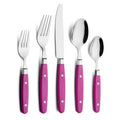 ANNOVA Silverware Set Stainless Steel Cutlery Color Handle With Rivet/Retro Flatware (Pink, 20 Pieces) - color: Hot Pink, size: 20 Pieces