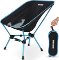 MARCHWAY Lightweight Folding Camping Chair with Spring Lock, Stable Compact Portable for Outdoor Camp, Travel, Beach, Picnic, Festival, Hiking, Backpacking (Lowback Blue) - color: Lowback Blue