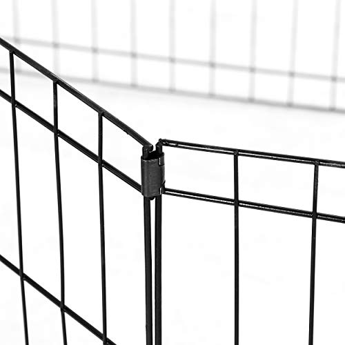 Puppy Pet Portable Folding Playpen 8 Panel Indoor Outdoor Metal Animal Exercise Dog Fence (24'' H)