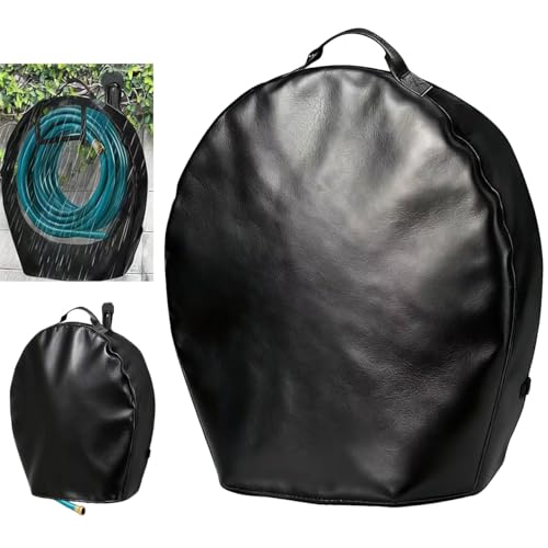Garden Wall Hose Cover - for Garden Hose 5/8 in. x 50-100ft, Waterproof,Sun-Proof,Dustproof,Oxford Spun Cloth/Leather, Hose covers for outside (Leather-for Hose 5/8 in. x 50-100ft) - color: Leather-for Hose 5/8 in. x 50-100ft