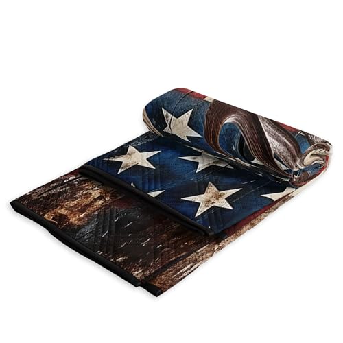 Outdoor Picnic Blanket,Portable Sandproof Waterproof Picnic Mat,American Flag Deer Printed Camping Beach Mat for Sand and Wet Grass Hiking (Deer S) - color: Deer, size: Standard - 59"x78"