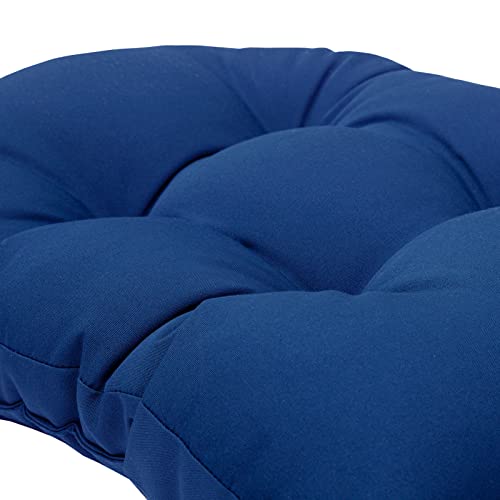 QILLOWAY Outdoor High Back Chair Cushion for Adirondack, All Weather Rocking Chair Cushions Thick Padded Replacement for Patio Furniture,Royal Blue - color: Royal Blue