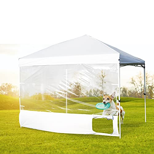 Clear Sidewall, Canopy Walls 10x10, Transparent Canopy Sunwall for 10x10 Pop Up Canopy - Straight Leg, Outdoor Instant Canopies Sidewall with Doghole,1 Pack (Navy) - color: Navy - D
