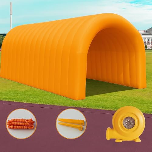 23x10x10FT Quick Setup Inflatable Tunnel Arch - for Sports Games, Trade Shows & Promotions (Blower Included) - color: Orange, size: 16.5FT