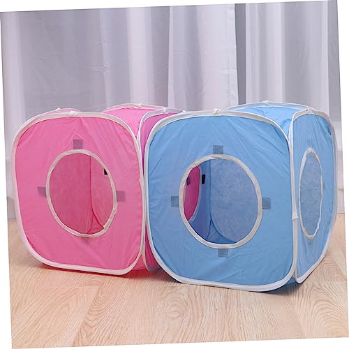 Mipcase 3pcs Portable Pet Tent Outdoor Cat Dog House Weatherproof Pop-up Shelter for Pets - color: Bluex3pcs