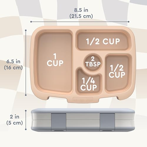 Bentgo Kids 5-Compartment Leak-Proof Bento-Style Lunch Box (Whimsy & Wonder Collection) - Ideal for Ages 3-7, Drop-Proof & Durable, Dishwasher Safe, & PFAS & BPA-Free Materials (Checker Gradient) - color: Checker Gradient