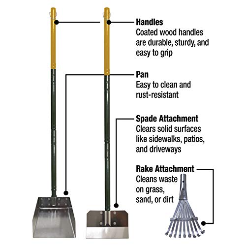 Four Paws Wee-Wee Pooper Scoopers for Dogs l Outdoor Rake l Spade & Pan l Pooper Scooper Set,Black - size: Small, 7" x 7" x 38", style: Rake, Spade & Pan
