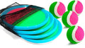 Jalunth Ball Catch Set Games Toss Paddle - Pool Beach Toys Back Yard Outdoor Games Backyard Throw Sticky Set Age 3 4 5 6 7 8 9 10 11 12 Years Old Boys Girls Kids Adults Family Easter Gifts Azure - color: Azure 4 Pack