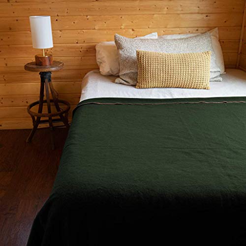 Arcturus Military Wool Blanket - Warm, Thick, Washable - Great for Outdoors, Camping, Stadium Blanket, Picnics, Travel - Car & Bushcraft Survival Kits - color: Olive Green