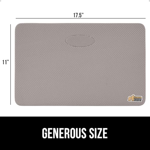 GORILLA GRIP® Extra Thick Patent Pending Supportive Foam Kneeling Pad, Large Cushion Knee Pads for Gardening, Baby Bath Time, Dirt and Water Resistant, Workout and Garden Supplies, 17.5x11, Gray - color: Gray
