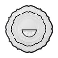 PLASTICPRO 32 Pack Elegant Disposable Plastic Plates Combo Set Includes 16 Dinner Plates and 16 Salad Plates Heavy Duty Fancy Party Plates Clear & Black Contemporary Design - color: Clear & Black Contemporary