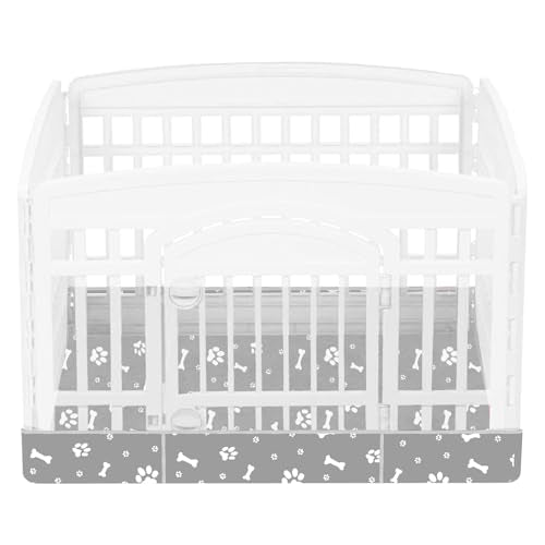 Dog Playpen Bottom for 36" Inch Pet Playpen with 4 Panels, Dog Crate Bottom Pet Tent Puppy Play Pen Bottom, Ideal for Indoor/Outdoor Use. Note: Playpen Not Included. (Gray) - color: Gray