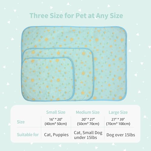 NWK Pet Cooling Mat - Ice Silk Cooling Mat for Dogs & Cats Portable & Washable Pet Cooling Blanket, Car Seats, Beds for Summer (1, Green Fruit, 27‘’ X 39‘’ X 0.3'') - color: Green Fruit, size: Large (39'' X 27'' X 0.3'')