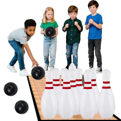 Mini Bowling Set Bowling Alley & Lane Games Indoor Outdoor Home Bowling Set Bowling Pins & Ball Set for Backyard, Lawn, Party Games