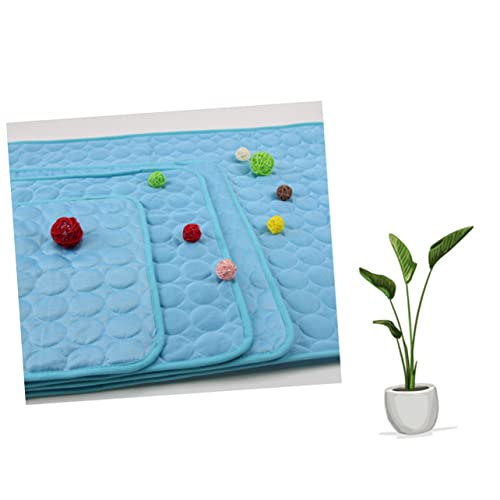BESPORTBLE Pet Cooling Mat Comfortable Heat Dissipation Pad for Dogs and Cats Soft and Breathable Design for Cozy Rest for Home Use - size: 100*70*0.3cm