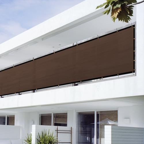 Shade&Beyond 3' X 10' Privacy Screen Fence 170 GSM Fencing Mesh Shade Net Cover for Wall Garden Yard Backyard Indoor Outdoor Home Decoration, Brown - color: Brown, size: 0 3' X 1 0'